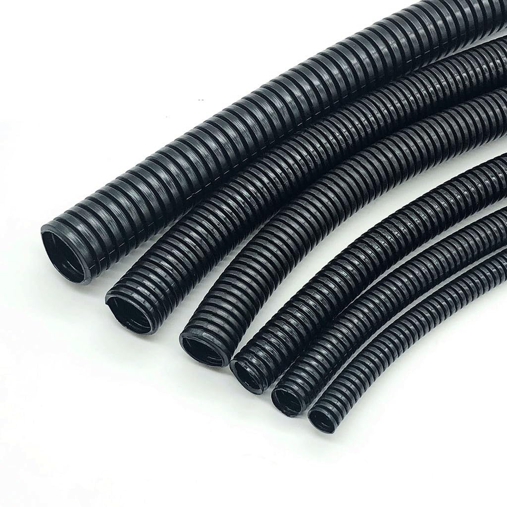 Tubo corrugado de 1 m for arnés de cableado automotriz: envoltura aislante espiral duradera for protección eléctrica.(12mm)