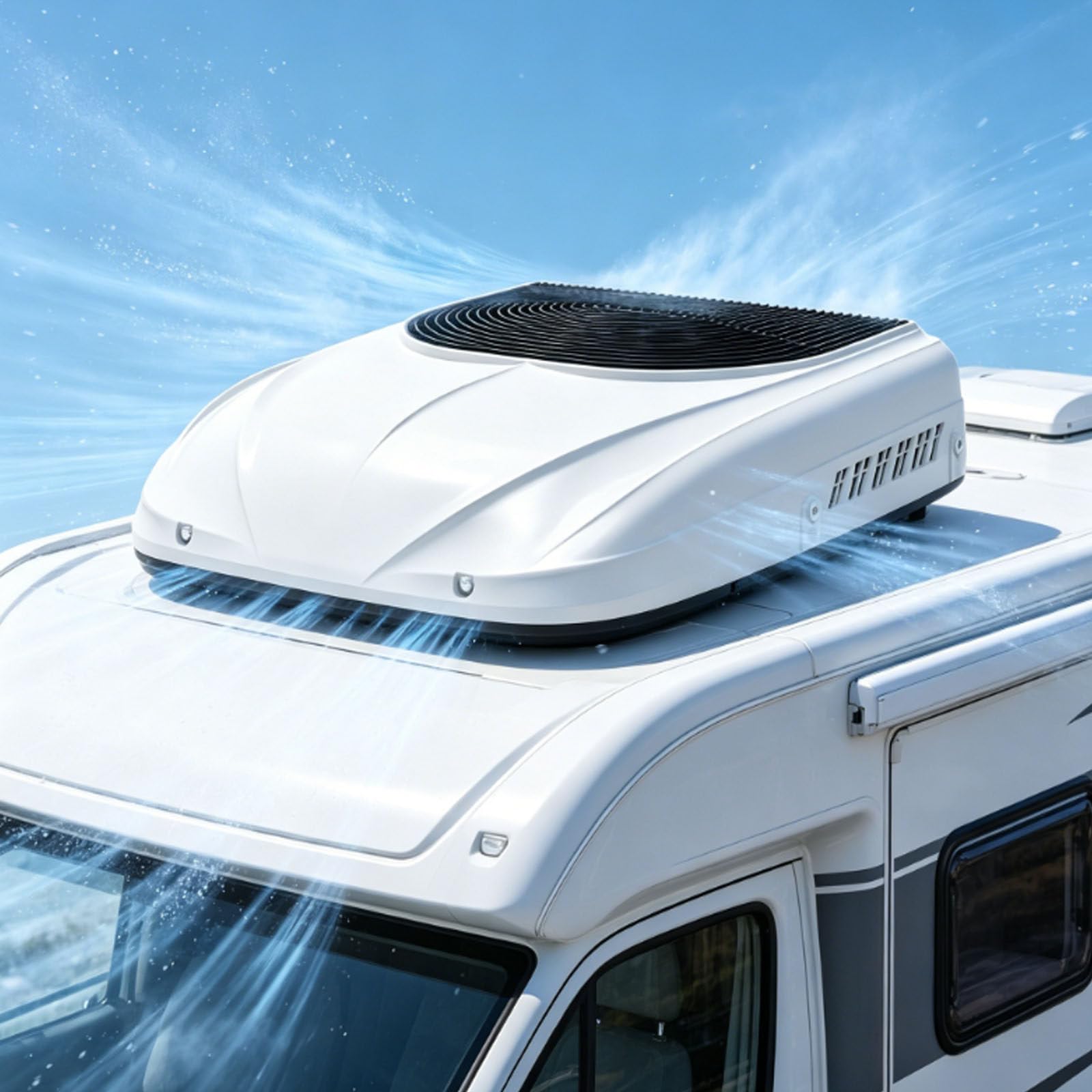 Mothdust 24V 12V Dc Rooftop Air Conditioner Portable Rv Parking Ac Unit