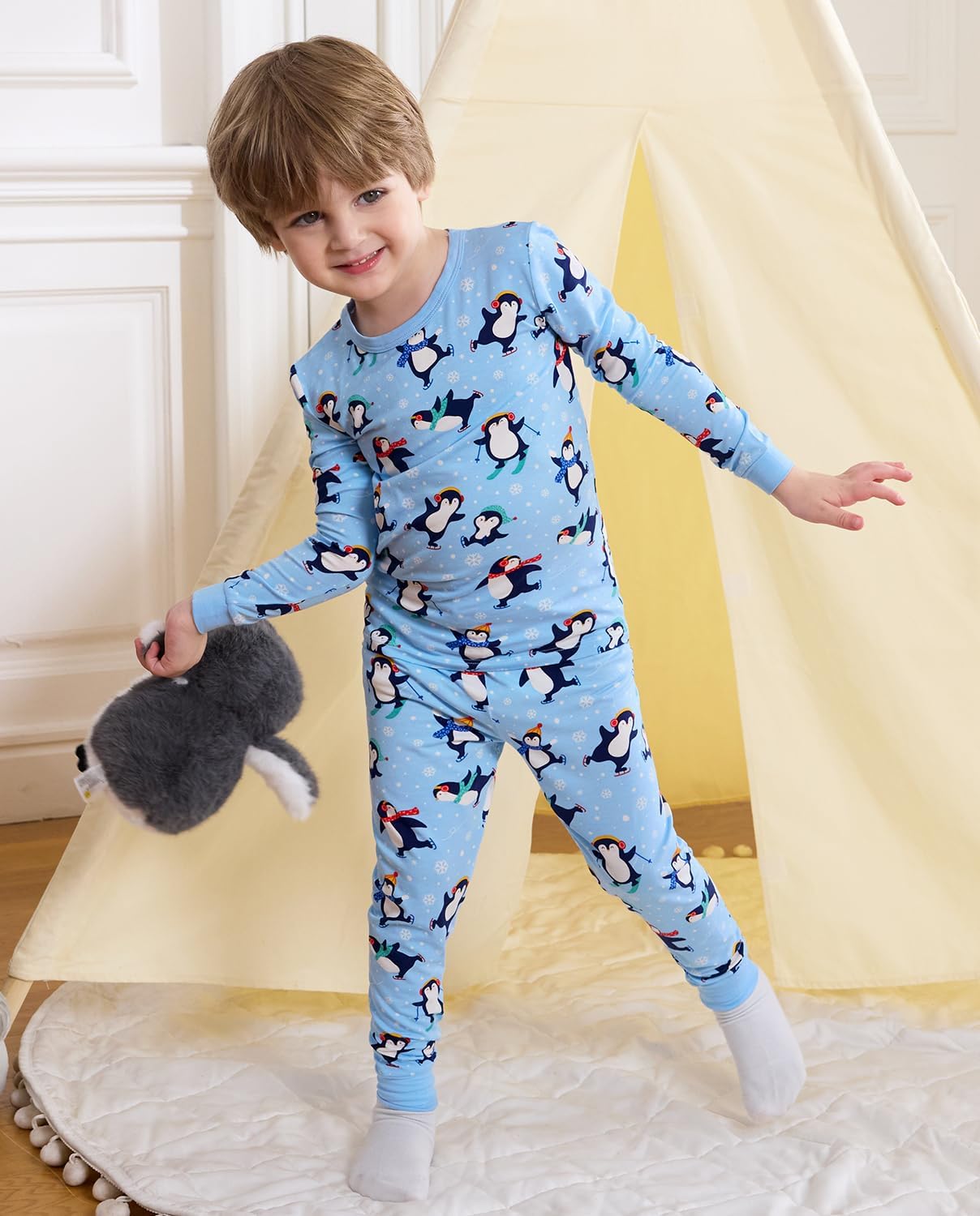 Bamboo Viscose Toddler Pajamas Boys Girls Baby 12M-8Y Pjs Sets Kids 2pcs Long-Sleeve Snug fit Sleepwear - Image 3