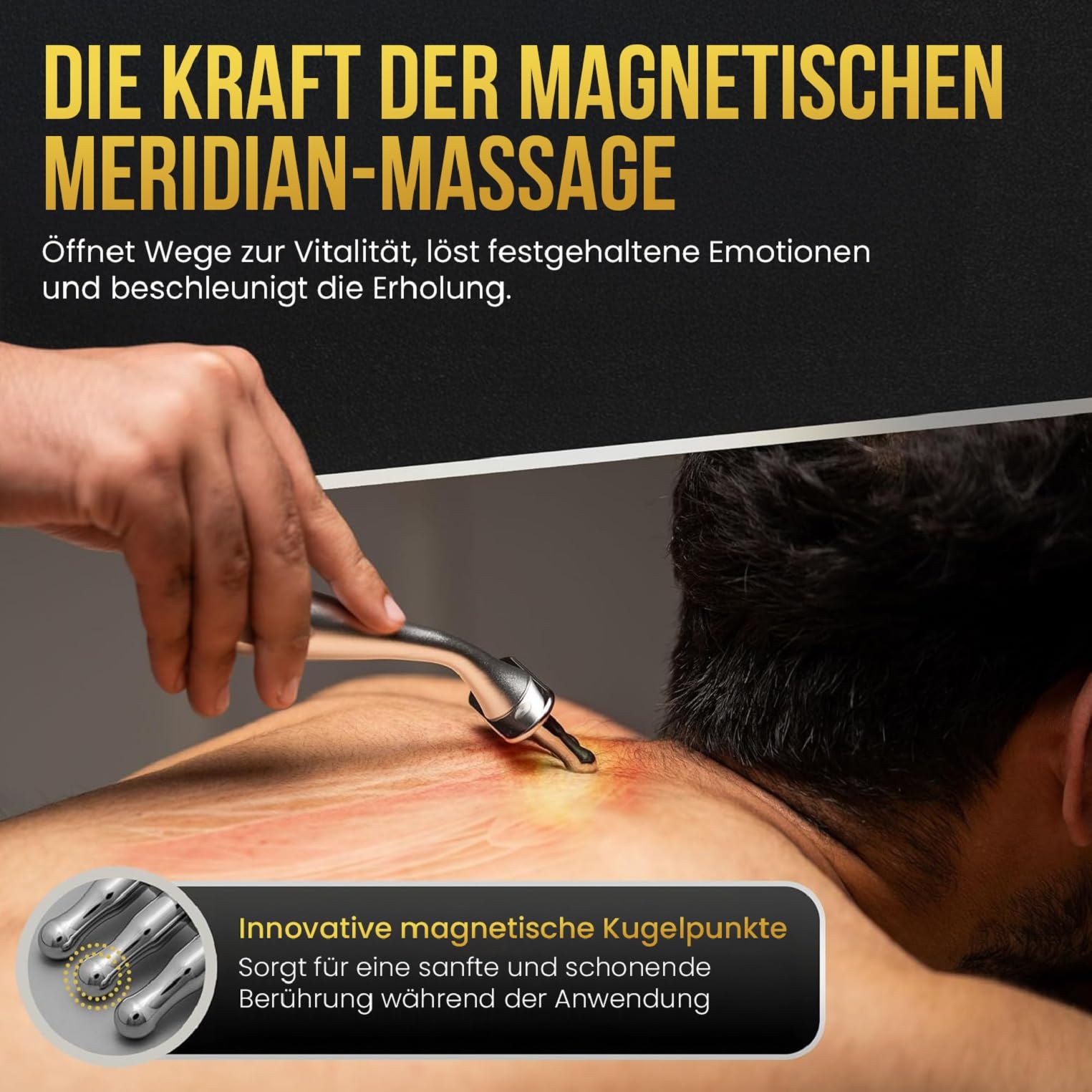 MagnetRX Magnettherapie Massagegabel - Multifunktionaler Stift für Emotionscode und Meridian Magnete