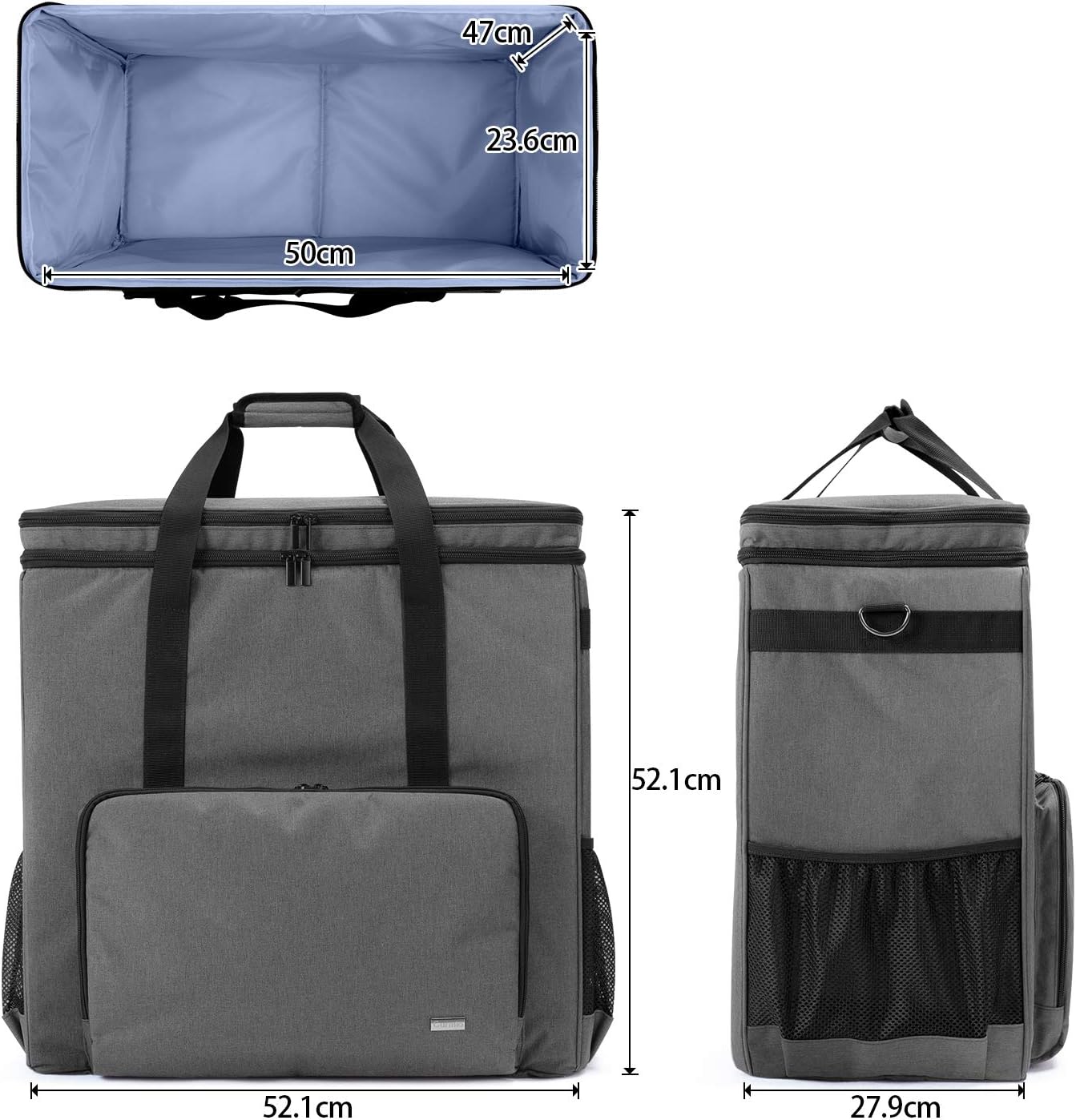 Uр Tо 50% оƒƒ CURMIO Double-Layer Carrying Case for Computer Tower, Desktop Computer Travel Storage Tote Bag for PC Chassis, Keyboard, Cable and Mouse, Headphone, Bag Only, Grey