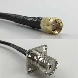 6 inch RG188 RP-SMA MALE to UHF Female Flange Pigtail Jumper RF coaxial cable 50ohm Quick USA Shipping