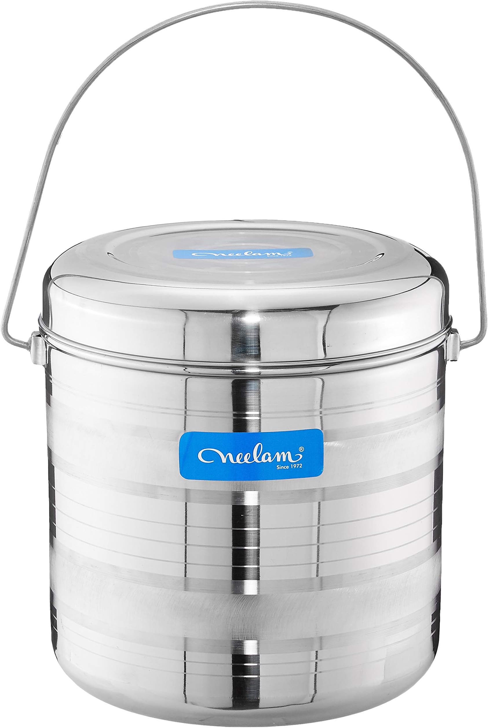 Neelam Stainless Steel 19 22G Diamond RDD Milk Pot, 8800 ml, Silver