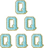 Vista 212 de 6 piezas de parches de letras de chenilla autoadhesivas, parches de letras preppy de 2 pulgadas para bolsos, ropa y sombreros, grandes pegatinas