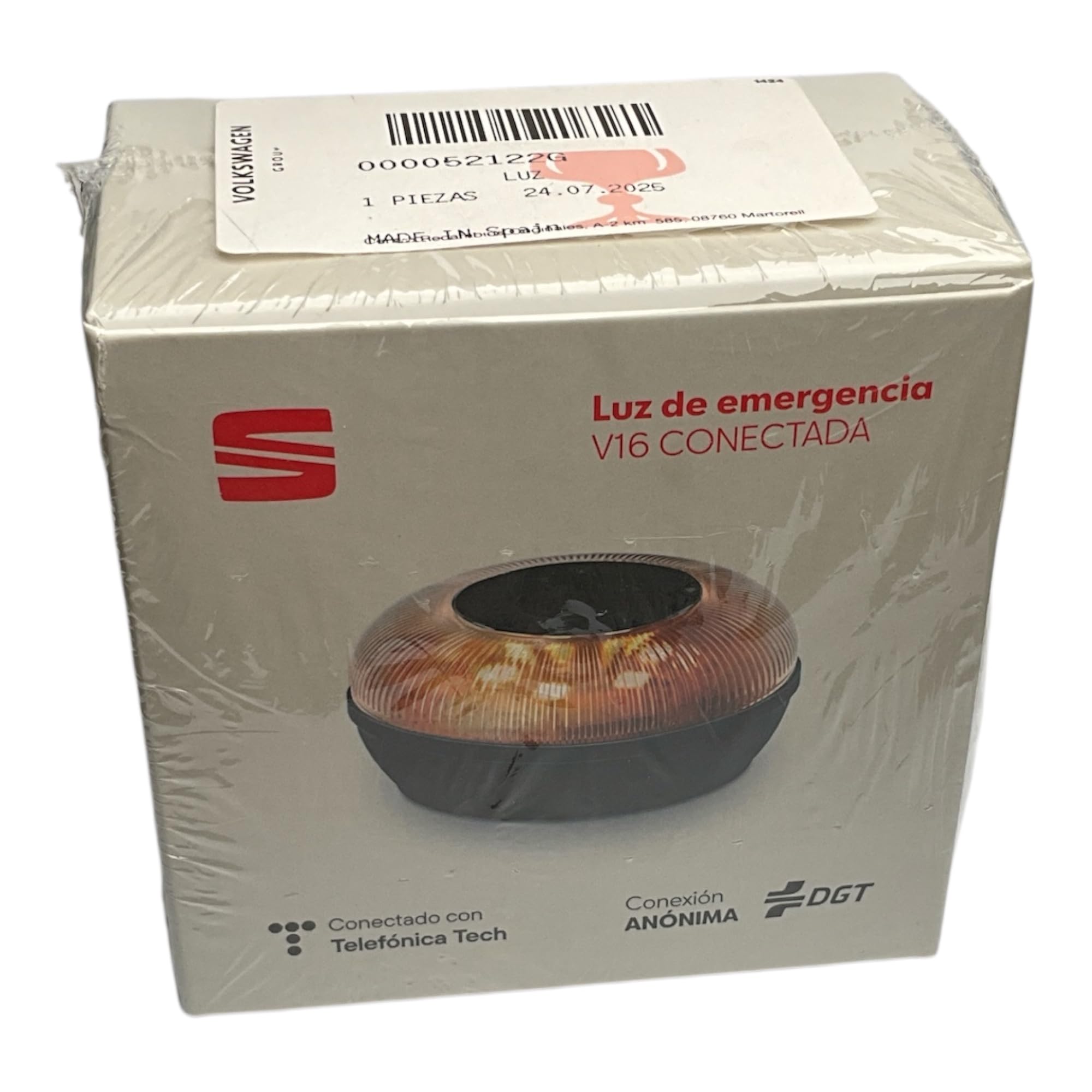 Original SEAT Luz de emergencia Homologada V16 - Conectada a DGT 000052122G