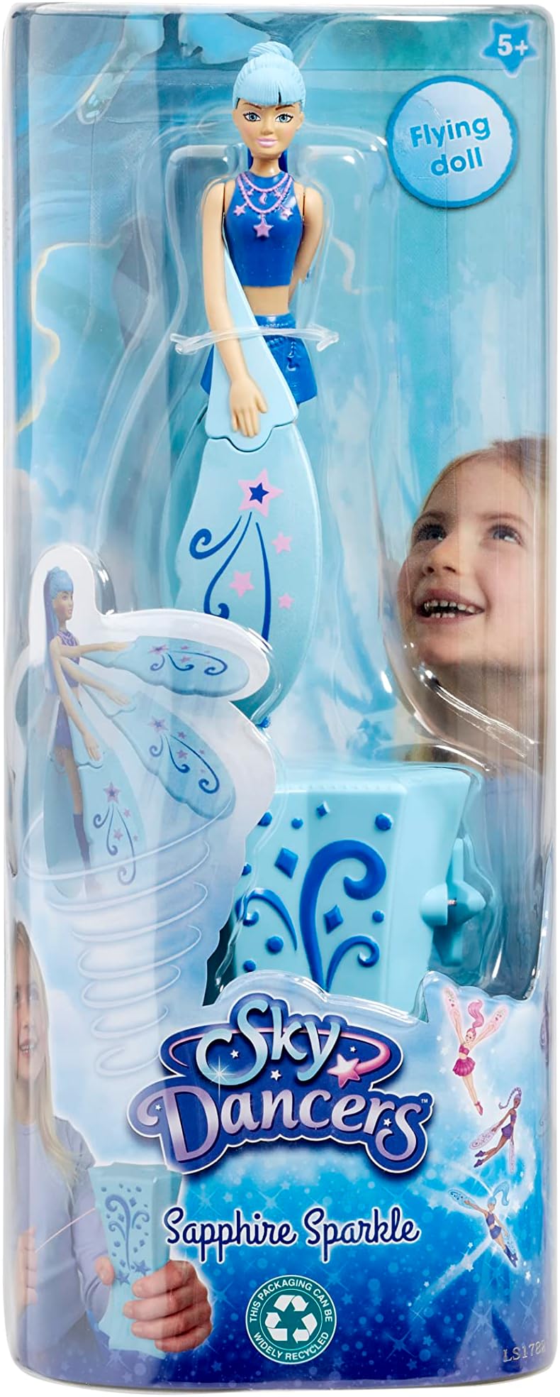 Sapphire Sparkle, Watch Your Make a Dazzling Dance Through Mid-Air, Flying Doll Toy, No Batteries Required, Gift for Ages 5+