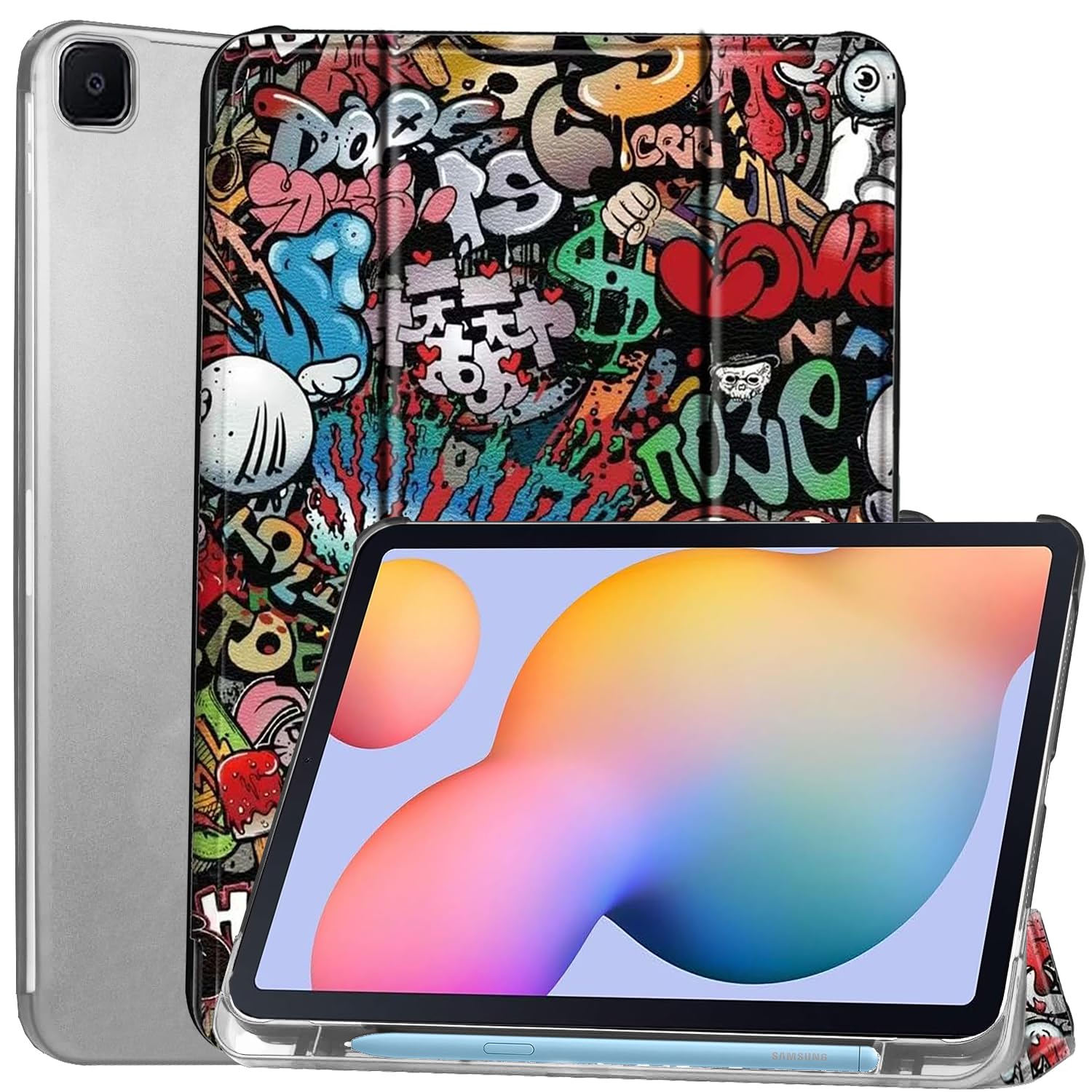 ProElite Cover for Samsung Galaxy Tab S6 Lite 10.4 inch Case, Smart Flip Case Cover for Samsung Galaxy Tab S6 Lite 10.4 inch, Translucent Back with S Pen Holder, Hippy (B0D2T763L8) Amazon Price History, Amazon Price Tracker