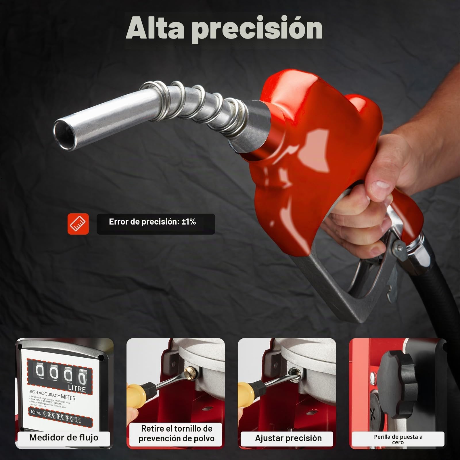 Bomba diésel de 50 L/min con contador de 12 V, bomba de aceite, gasolinera, 175 W, con contador