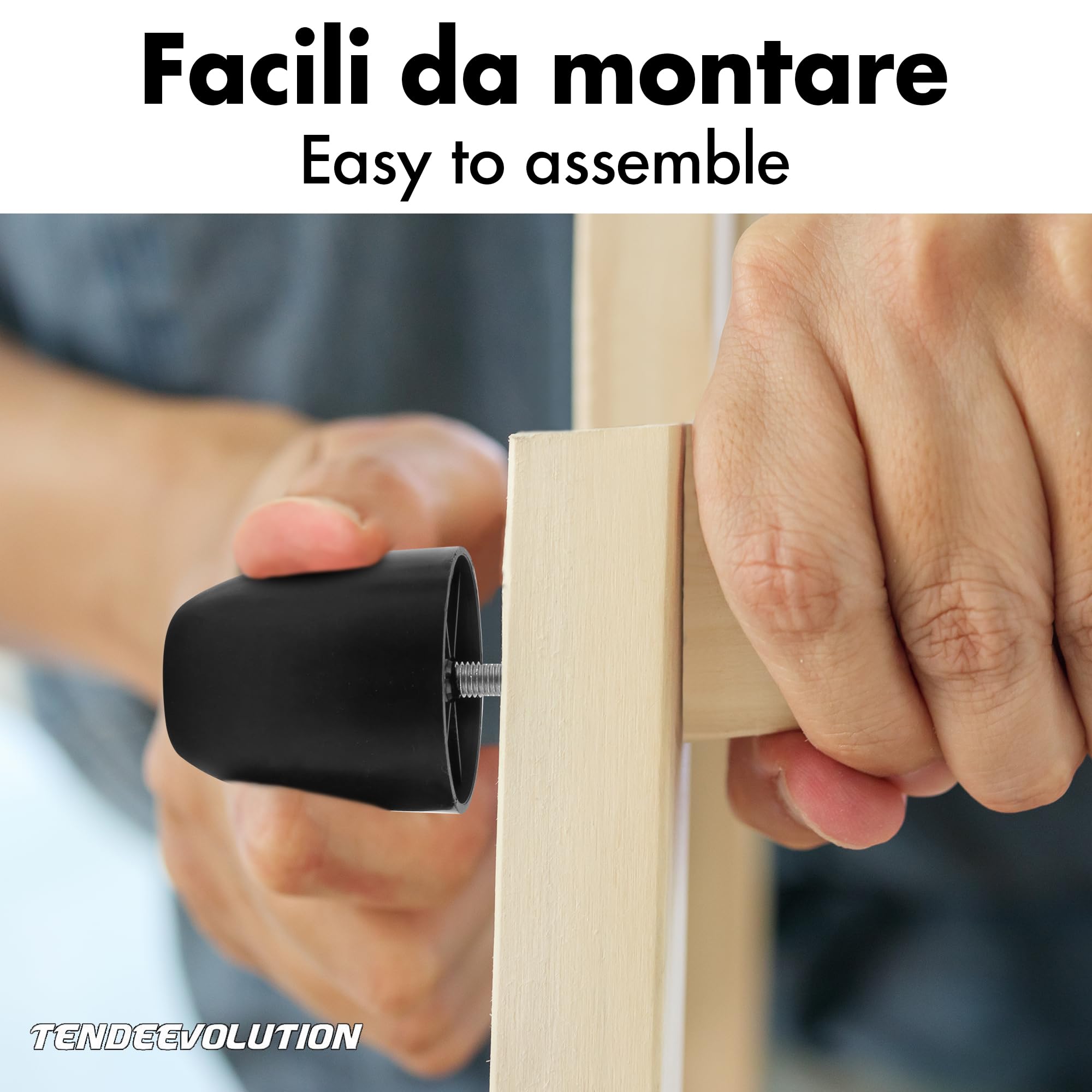 Piedini Per Mobili In PVC - Gambe Regolabili Per Divani, Letti E Poltrone, Altezza 12 Cm - Foto 9