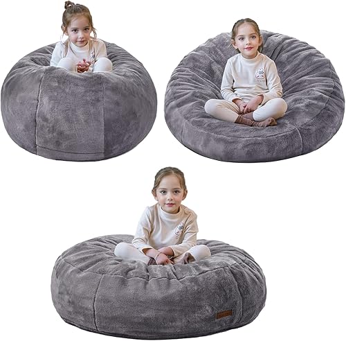 Miniatura 10 de MAXYOYO Silla Puf 3 en 1 para Niños Cama, Sofá de Suelo Infantil para Juegos, Lectura, Cojín de Suelo de Puf Convertible con Funda Lavable a Máquina