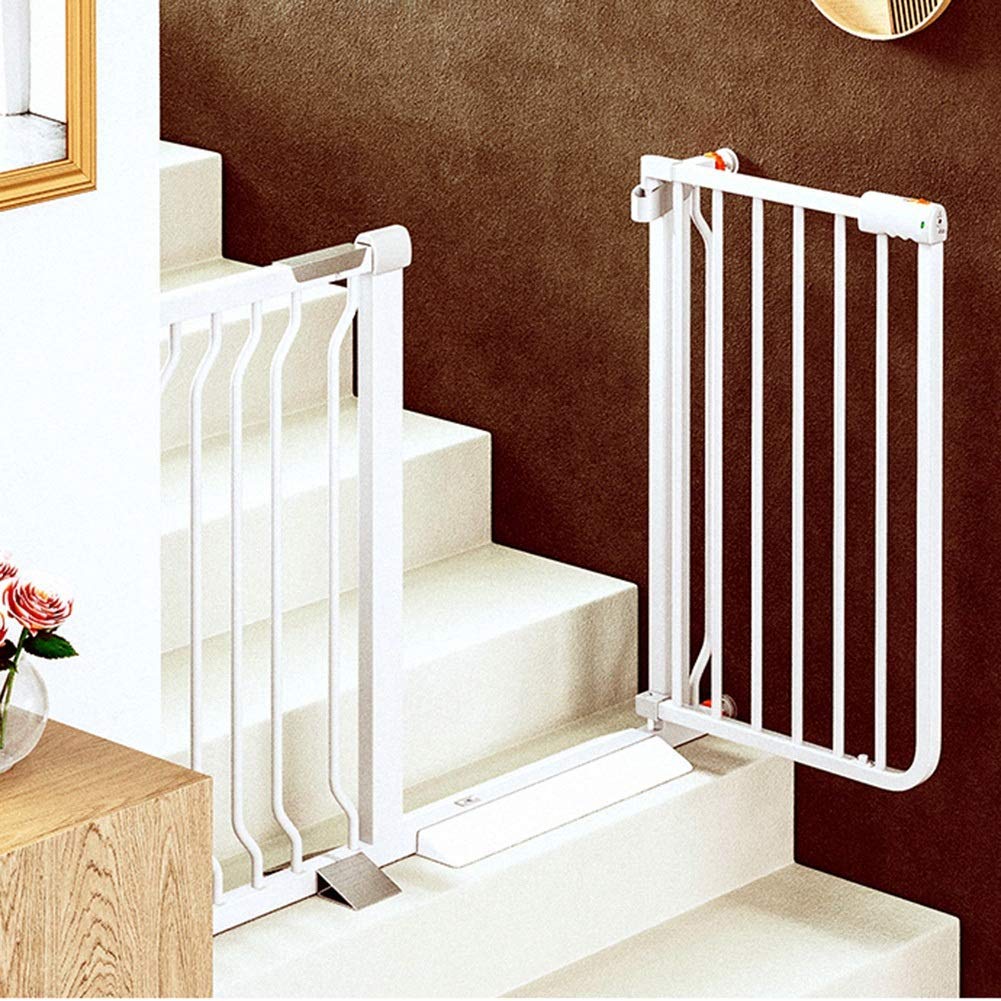 LYGXWJFC Barrera De Seguridad para Bebés, Puerta De Seguridad De Metal Extensible, Puerta para Mascotas A Presión, Puerta para Parque Infantil, Puerta De Escalera para Puerta, 76 Cm De Altura (Color: