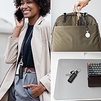 Vista 7 de Estuche de cuero de microfibra para unidad flash USB - Funda protectora antipérdida con llavero, estuche de almacenamiento portátil pequeño