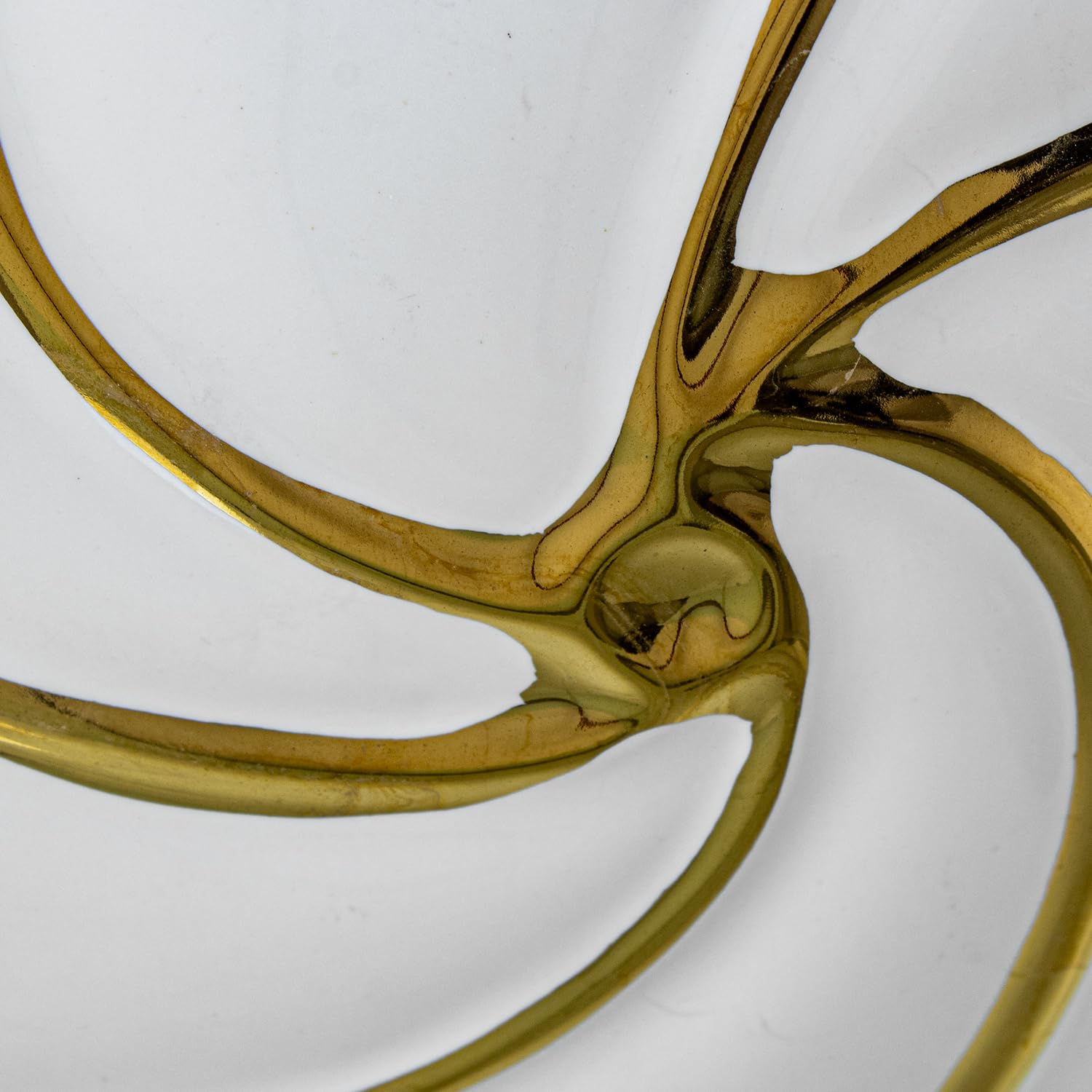 JARRON CERAMICA 25CM BLANCO BRILLO/ORO_22X9X25CM
