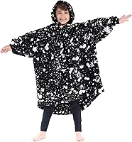 Vista 15 de THE COMFY Dream Jr para niños Manta portátil de forro polar de microfibra ligera con capucha y bolsillo Vista en Shark Tank