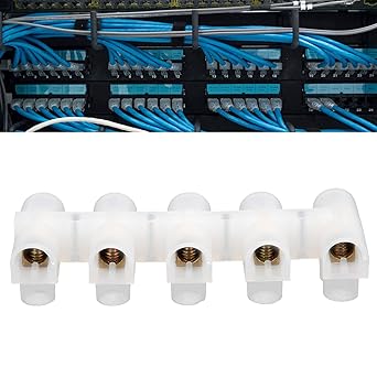 Wire Connector, Safe Fireproof Convenient Din Terminal Block for Household Electricity for Factory for Large Warehouses(Five in and five out)