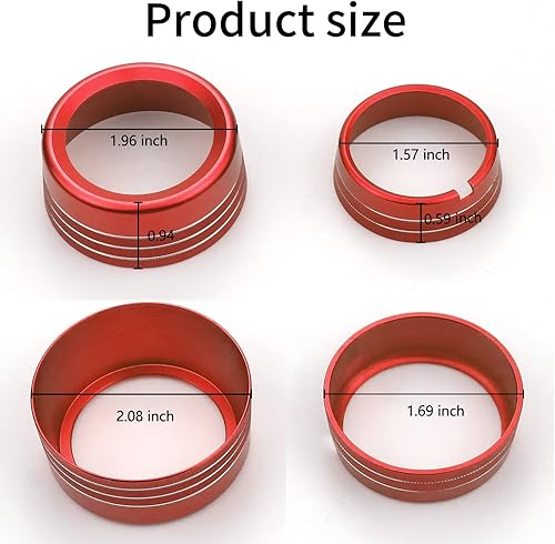 Miniatura 10 de Cubiertas de perilla para decoración interior de automóvil, accesorios para interruptor de faros delanteros y palanca de cambios, cubierta de