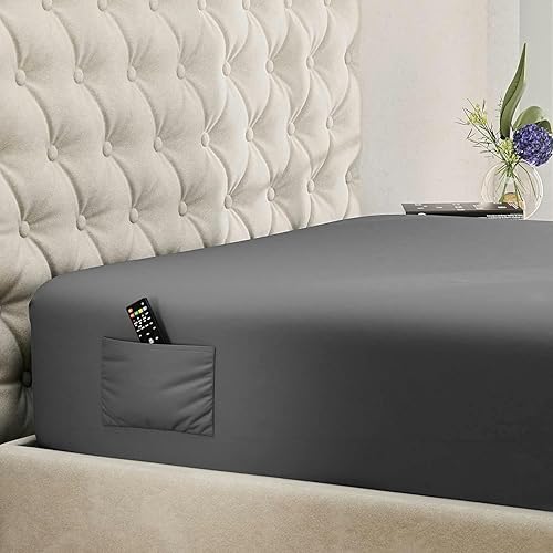Miniatura 20 de DREAMCARE - Sábana bajera de tamaño individual XL, con bolsillo profundo, para colchones de hasta 15 pulgadas, resistente al encogimiento y a