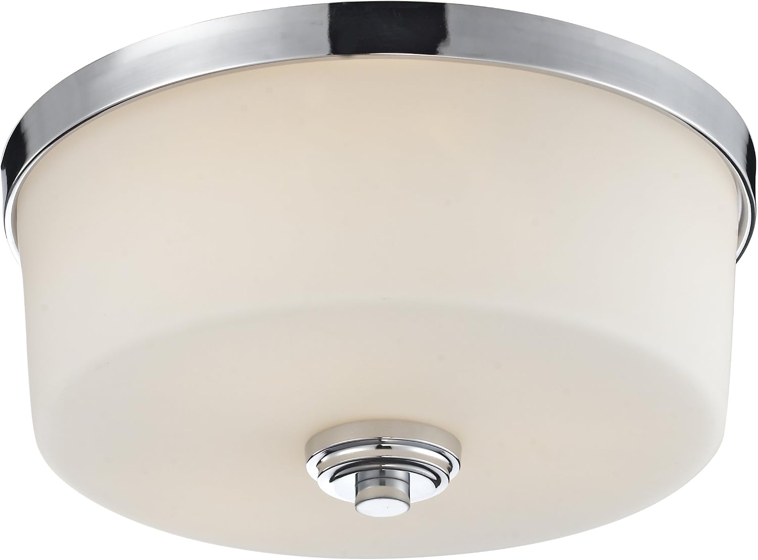 Z-Lite 225F3 3-Light Flush Mount Light with Chrome Finish, Matte Opal