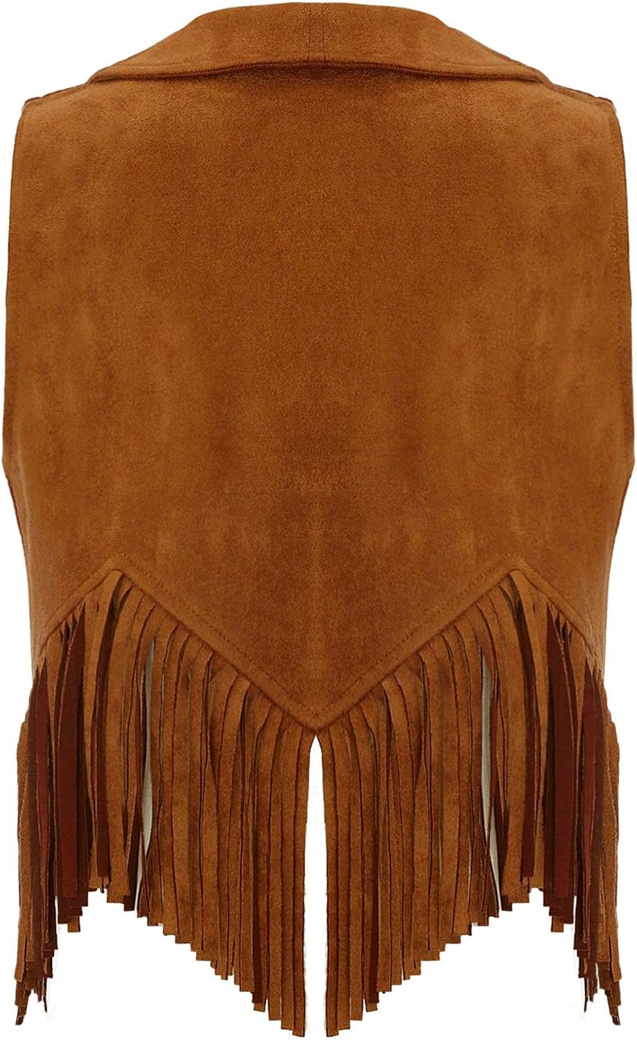 Choomomo Kids Girls Western Cowgirl Vest Fringe Tassel Dressy Waistcoat Lapel Sleeveless Jacket Tops