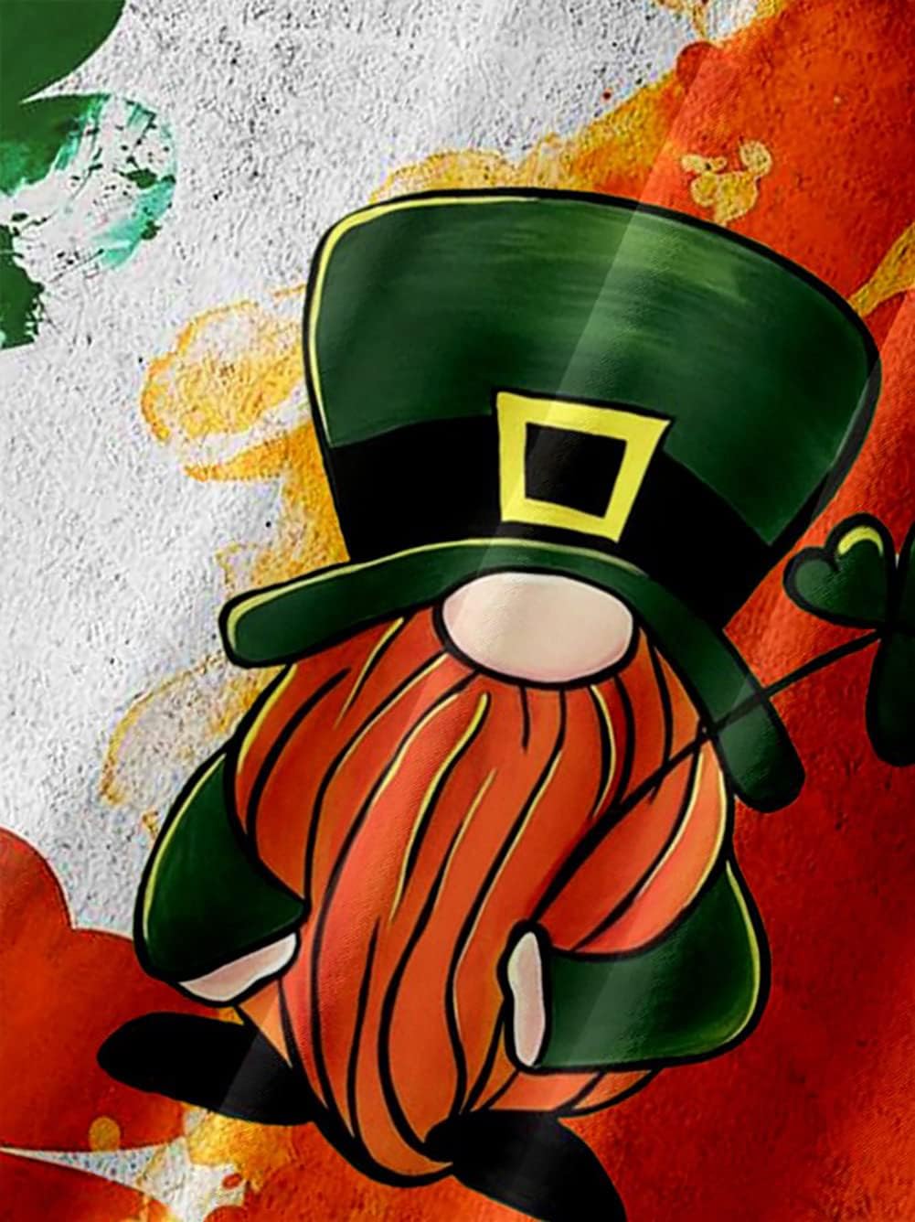 QIVICIMA Mens 2026 St Patricks Day Shirts Short Sleeve Clover Button Down Shirt Green Shamrock Casual Shirts Tops - Image 4