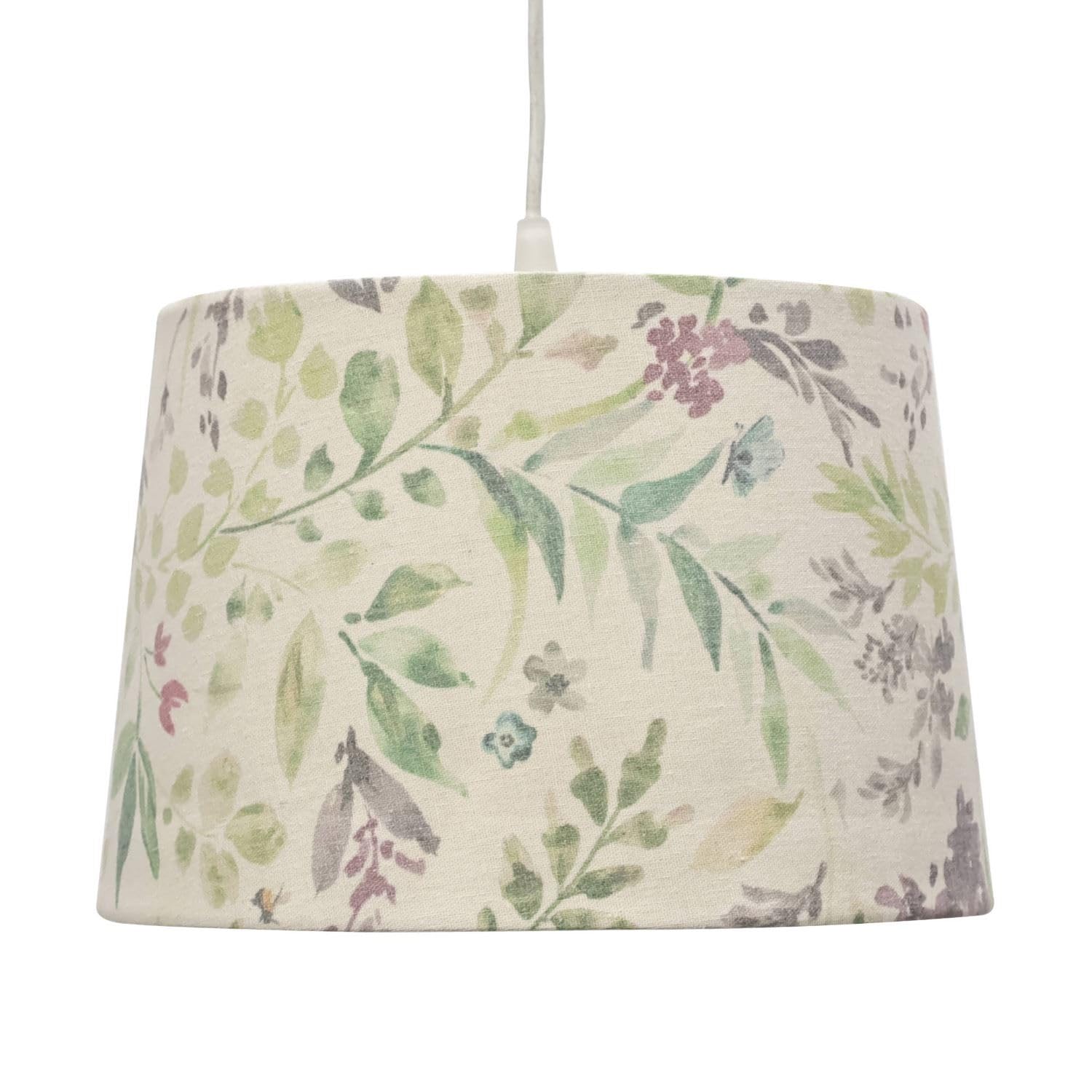 Firstchoicelighting Floral Modern Print Shade, Easy Fit Pendant Lightshade Or Table Lamp Shade, 28Cm Diameter