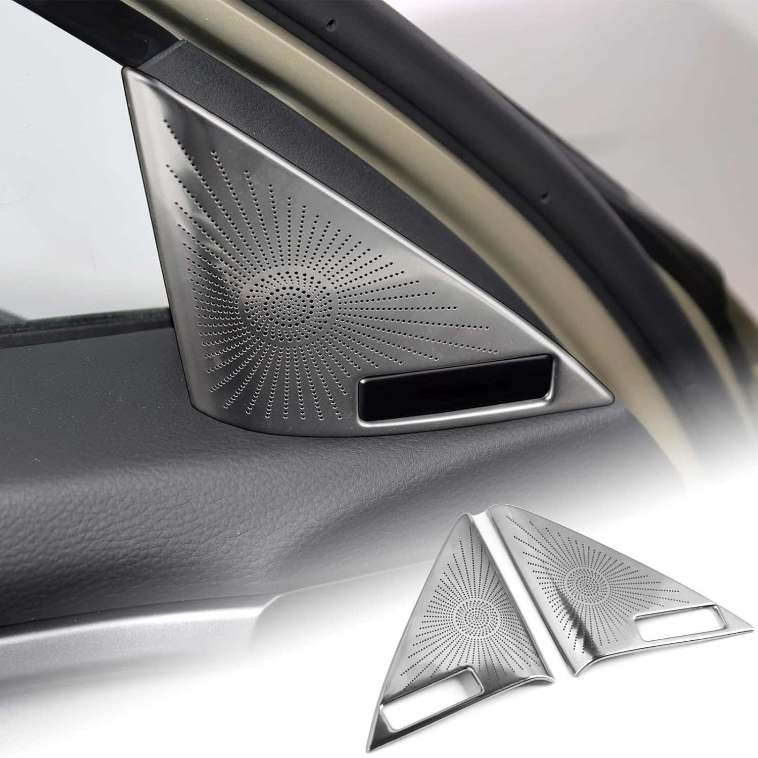 KUNGKIC for Mazda 2025 CX90 CX70 CX80 High Configuration Stainless Steel Front Door Speaker Cover Interior Accessories