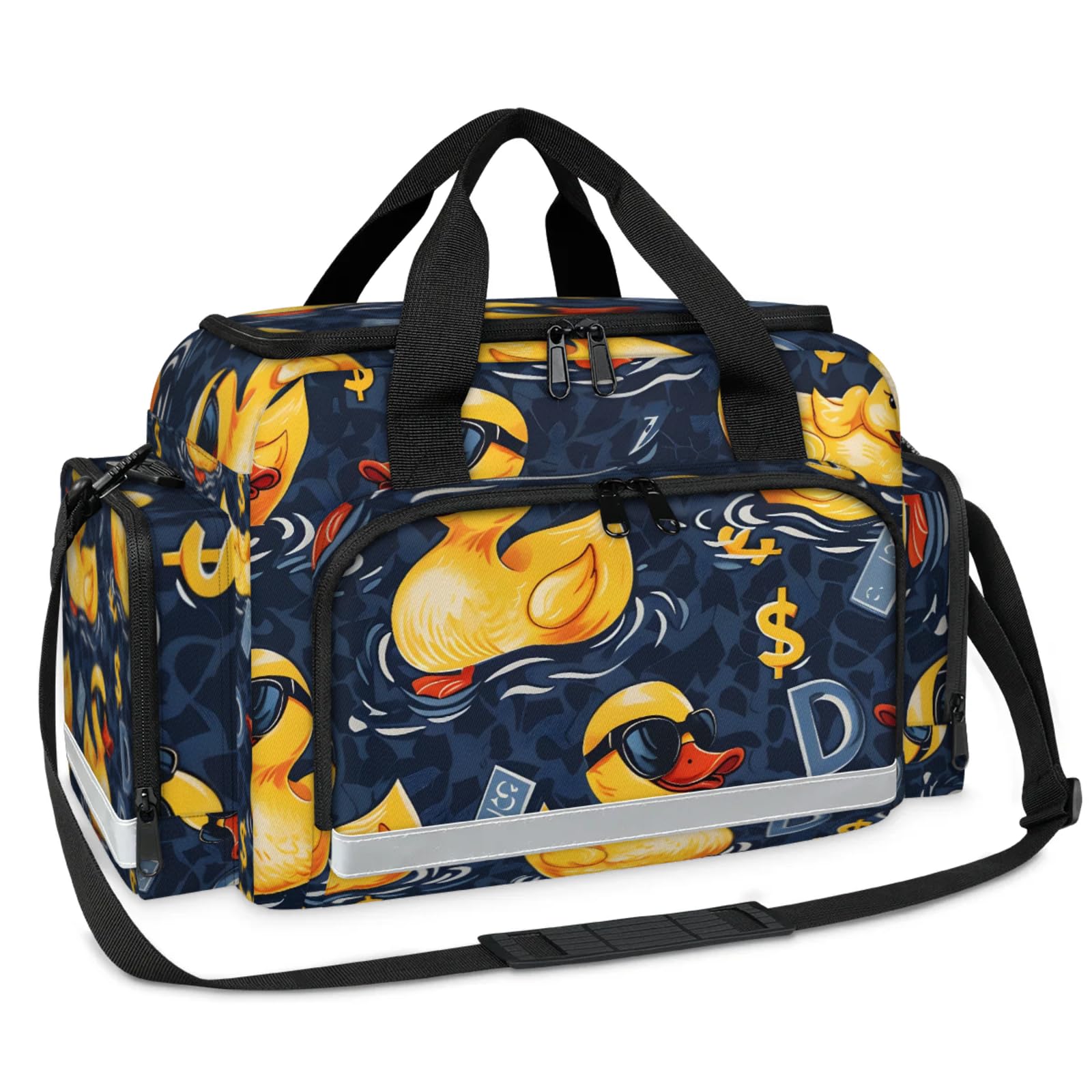 GzLeyigou First Aid Bags Empty, Floating Duck Emergency Bag First Aid Kit Multiple Compartment Kit Carrier On Call Trauma Bag For Paramedics Emergency Medical Supplies Kit