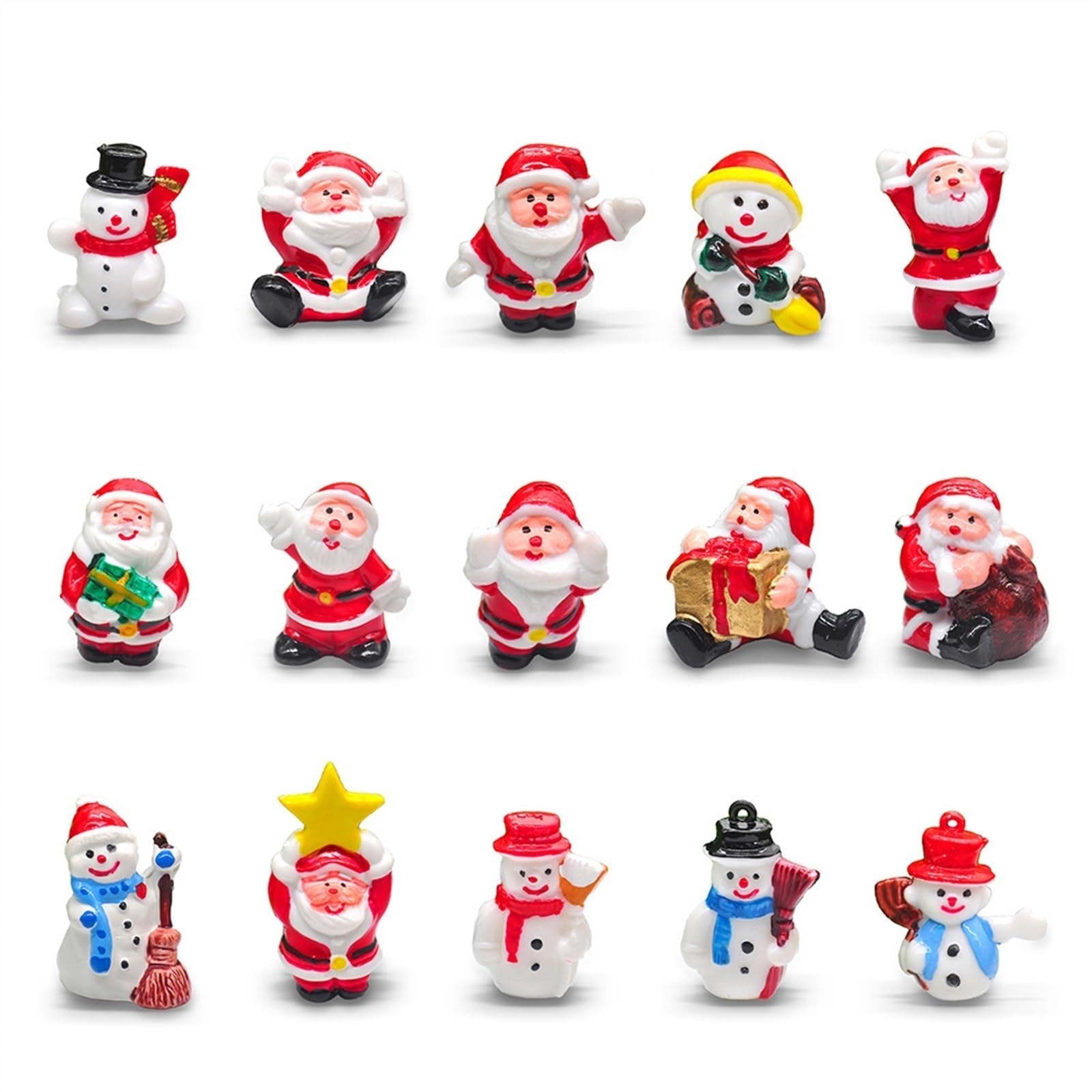 Père Noël poupée peinte mini ornement pour décoration de Noël