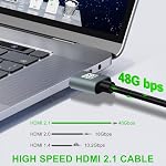 Thsucords Ultra Thin 8K 4K HDMI Cables 6.6FT 2 Pack, Slim & Flexible Soft High Speed HDMI 2.1 Cord Support 4K@120Hz 8K@60Hz48Gbps Compatible with Roku TV/HDTV/PS5/Blu-ray