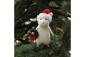 Adorable Felt Mice Christmas Ornaments