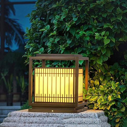 Miniatura 3 de CSSYKV Luz de poste para exteriores, impermeable, para puerta, luz de pilar, luces de paisaje modernas, valla de pilar, farol, accesorios de luz