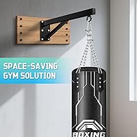 Vista 5 de Percha para saco de boxeo, soporte de pared para bolsa de boxeo, soporte pesado para colgar, rotación silenciosa para el hogar, gimnasio