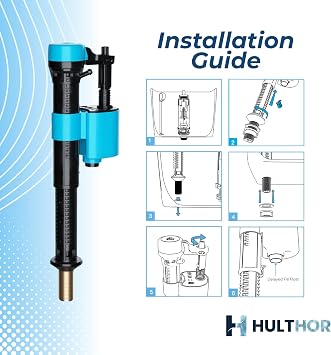 Bottom Entry Toilet Fill Valve, Toilet Inlet Valve Replacement, 1/2