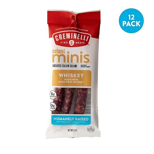 Miniatura 51 de Creminelli - Colaciones pequeñas de salami original con fabricación a conciencia en los Estados Unidos Es amigable con cerdo, keto y paleo. Cuenta