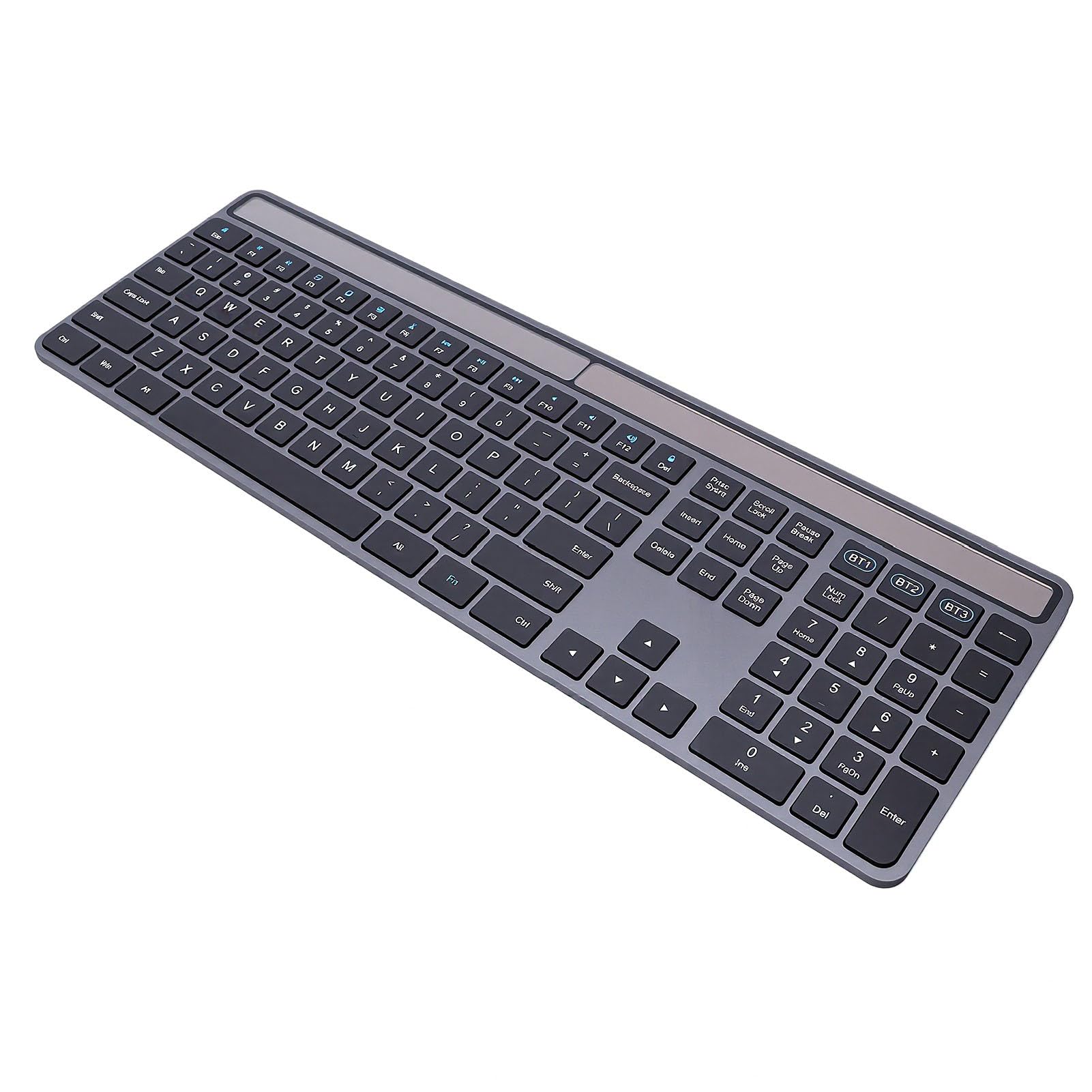 Tastiera Wireless con Ricarica Solare, 109 Tasti
