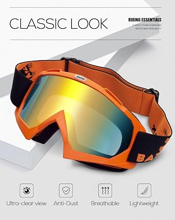 キッズ ユース ダートバイク ゴーグル - モトクロス&atvライディングゴーグル 女性用 Uv400 滑り止めストラップ Mtb、utv、otg、mxギア