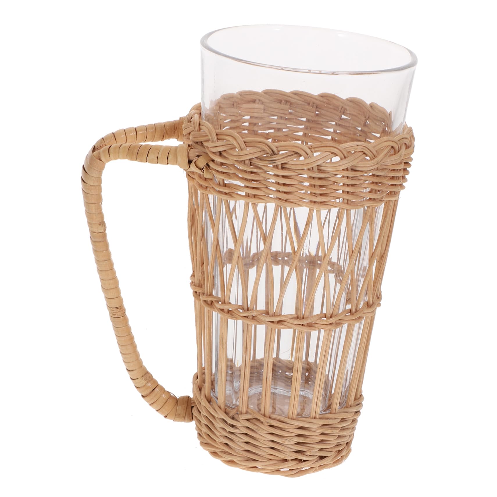 Garneck Rattan Glass Tea Cup Water Cup Creative Wine Cup Drinking Glasses Clear Coffee Mug Coffee Mugs Beverage Mugs Clear Espresso Cups Wine Cups Juice Glasses Water Glasses Pp Vine