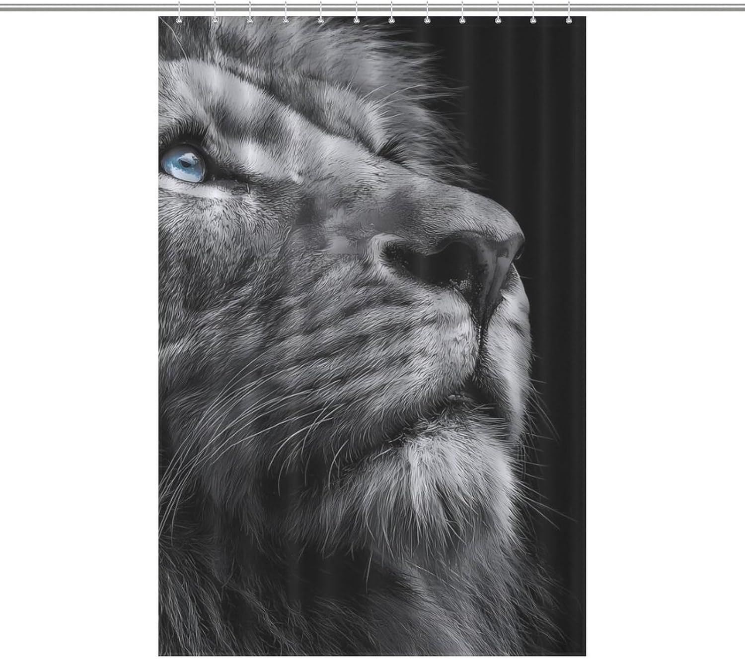 Lion Wild Animal Shower Curtain 46.85x70.87Inch（119x180cm） Polyester Bath Curtain Shower Curtains Printed Decorative