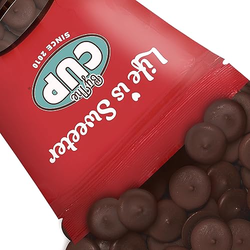 By The Cup - Obleas para derretir chocolate con leche, bolsa de 5 libras para fuente de chocolate, juegos de fondue, moldes y más