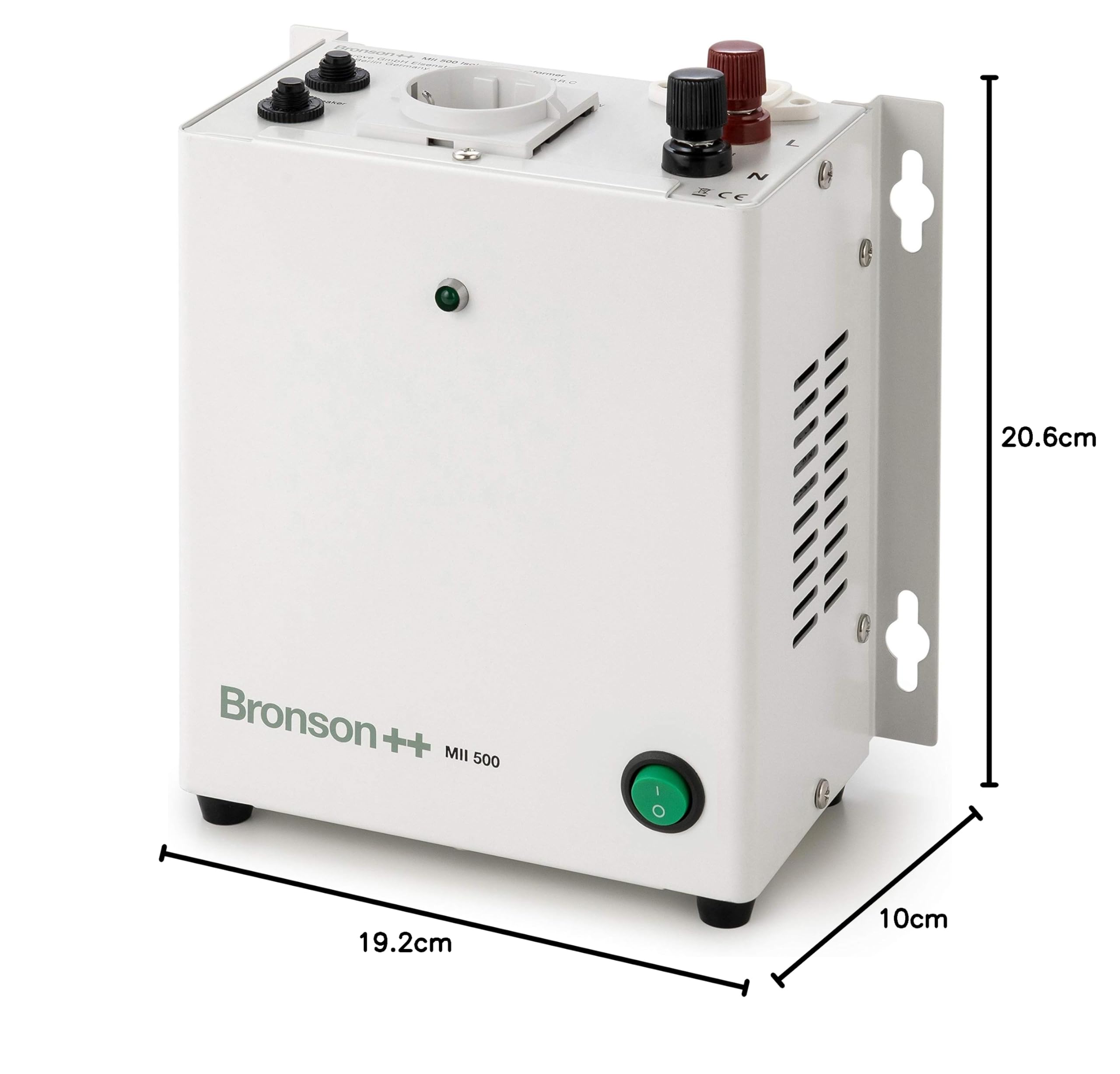 Bronson++ MII 500 Trenntransformator Trenntrafo 500 Watt - In:  110V/230V - Out:  230V