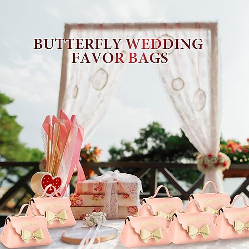 Miniatura 5 de Dandat 24 cajas de regalo de piel sintética con lazo, cajas de regalo reutilizables de 5 x 3 pulgadas, cajas de regalo de dulces con lazo, mini