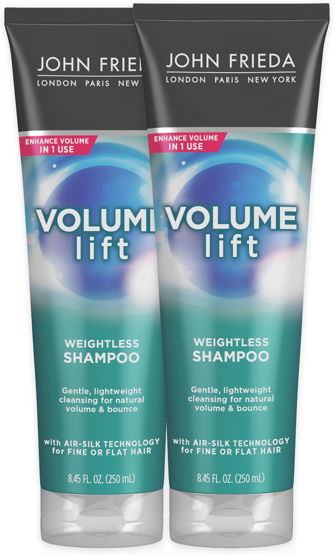 Volume Lift Weightless Shampoo, Volumizing Shampoo with Air-Silk Technology for Fine or Flat Hair, Adds Natural Fullness, Safe for Color-Treated Hair, 8.45 Oz, Pack of 2