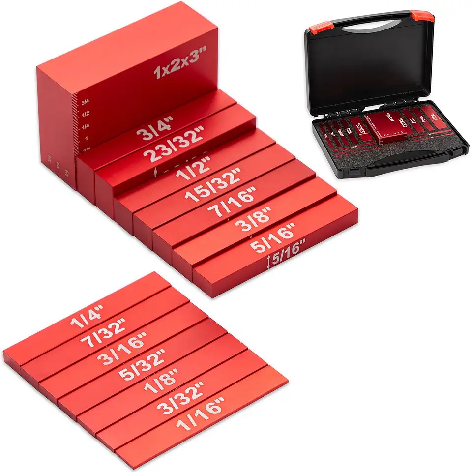 15pc Precision Setup Block Kit for Router & Table Saw