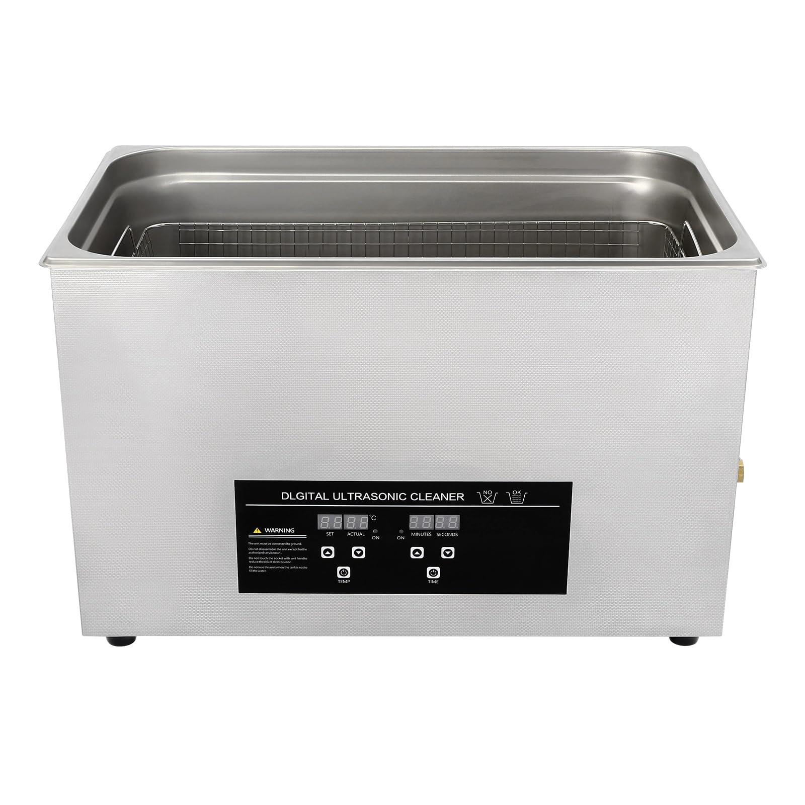 Máquina de limpieza ultrasónica, limpiador ultrasónico de 30 L y 800 W, de acero inoxidable, con calentador y temporizador, múltiples modos de limpieza para carburadores, piezas de automóvil