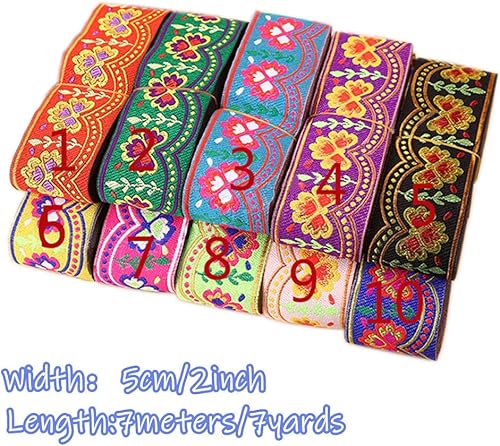 Miniatura 2 de Cinta jacquard de trébol bordado, adorno de flecos de encaje floral para San Patricio, decoración de disfraces de bricolaje, 2 pulgadas de ancho por