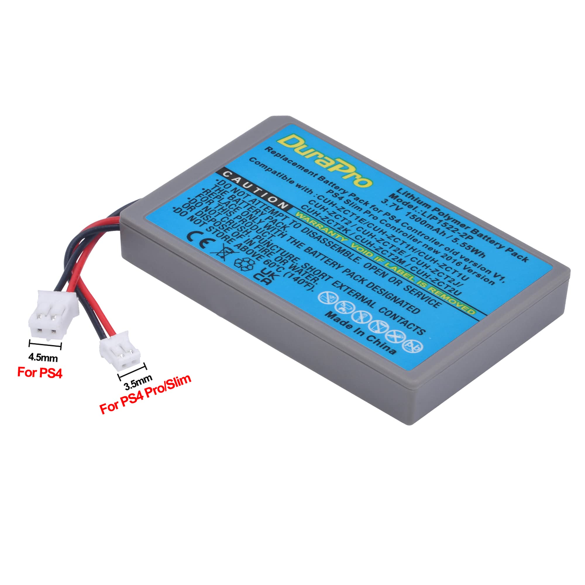 DuraPro Batteria LIP1522 2000 mAh, compatibile con Sony PlayStation 4 PS4 V1 V2 Dualshock 4 CUH-ZCT1E CUH-ZCT1H CUH-ZCT1U CUH-ZCT2 o CUH-ZCT2U