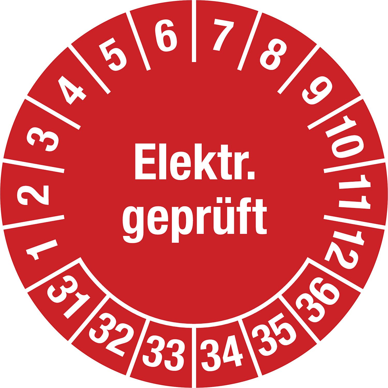 kaiserkraft | Elektr geprüft | Dokumentenfolie | Ø 30 mm | VE 10 Stk | 31-36 | Rot