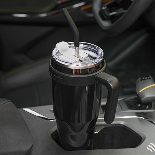 Miniatura 5 de Sursip Vaso de acero inoxidable de 50 onzas con asa no extraíble, mantiene las bebidas frías hasta 24 horas, a prueba de sudor, apto para