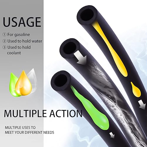 Miniatura 2 de Línea de combustible de identificación de 10 pies 316 pulgadas con 2 filtros de combustible para Kawasaki para Honda Predator, generador de