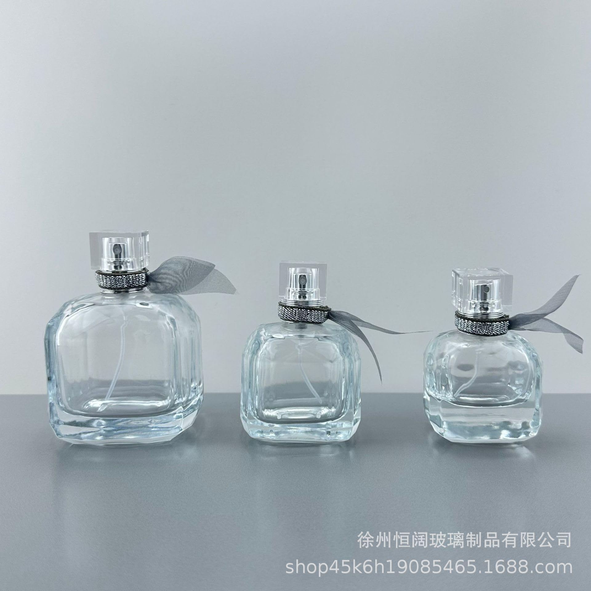 3 Pezzi Flacone di Profumo Stile Nastro Nero Spray Riutilizzabile 100ml 50ml 30ml Flacone Spray di Profumo Riutilizzabile con Fondo Spesso per Uomini Donne Viaggi